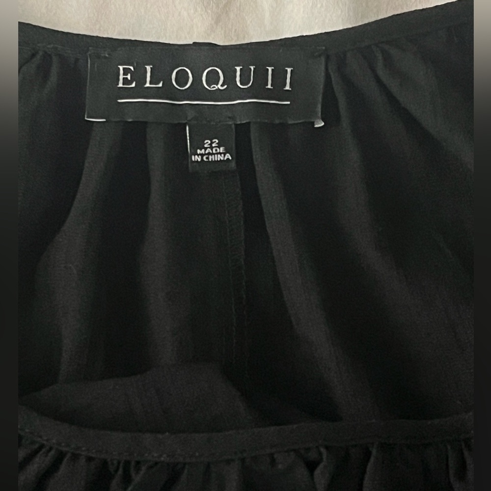 Eloquii Size 22 Long Sleeve Wrap Style Blouse Tie Waist Casual Timeless Capsule - Picture 2 of 10